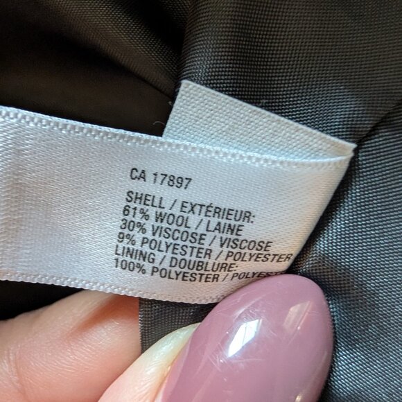 GAP Wool Blend Grey Plaid Mini Skirt Size 8 Dark Academia Preppy Classic - Picture 12 of 12